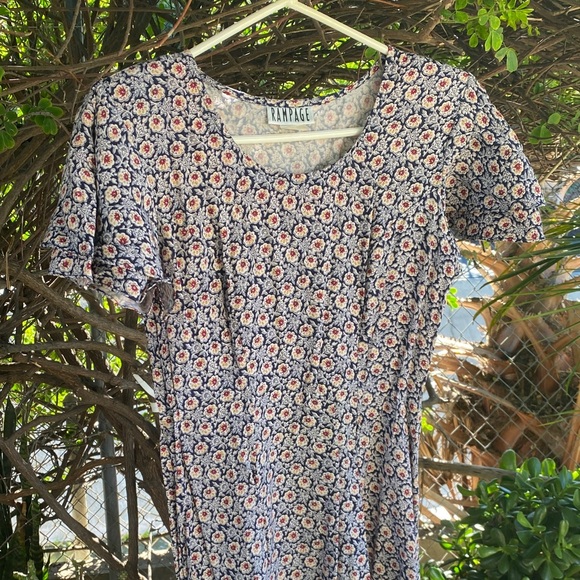 Vintage Rampage Floral Short Sleeve Dress - Picture 3 of 6